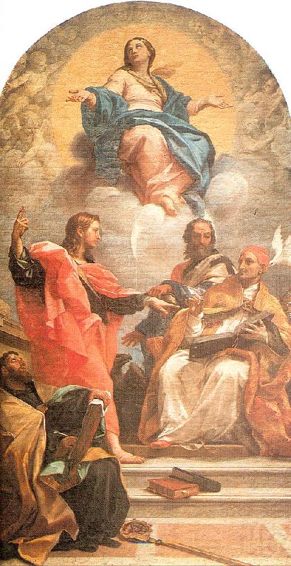 Maratta, Carlo The Assumption and the Doctors of the Church Germany oil painting art